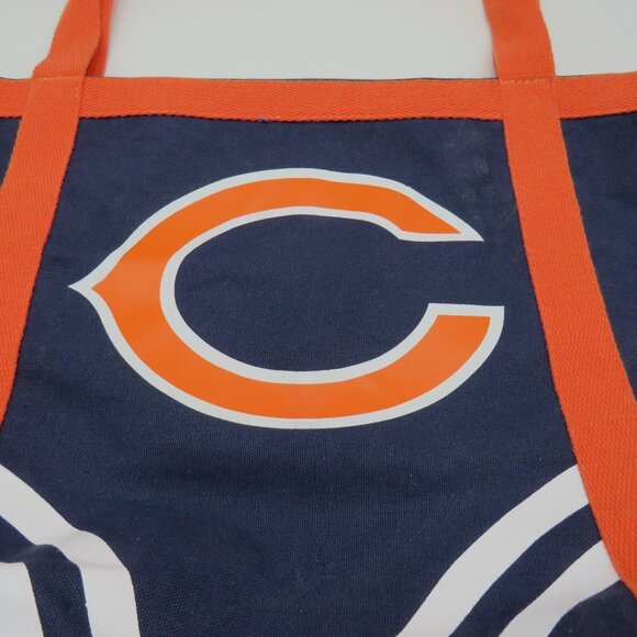 Profanity Chicago Bears Tote Bag Canvas NFL Football Orange Straps Team Logo - Picture 2 of 6